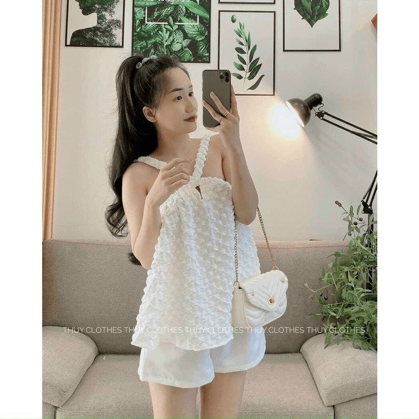 (HCM) Đầm maxi đũi xốp phồng xinh xắn thời trang tiểu thư hàn quốc siêu xinh xắn cho các nàng KME STORE