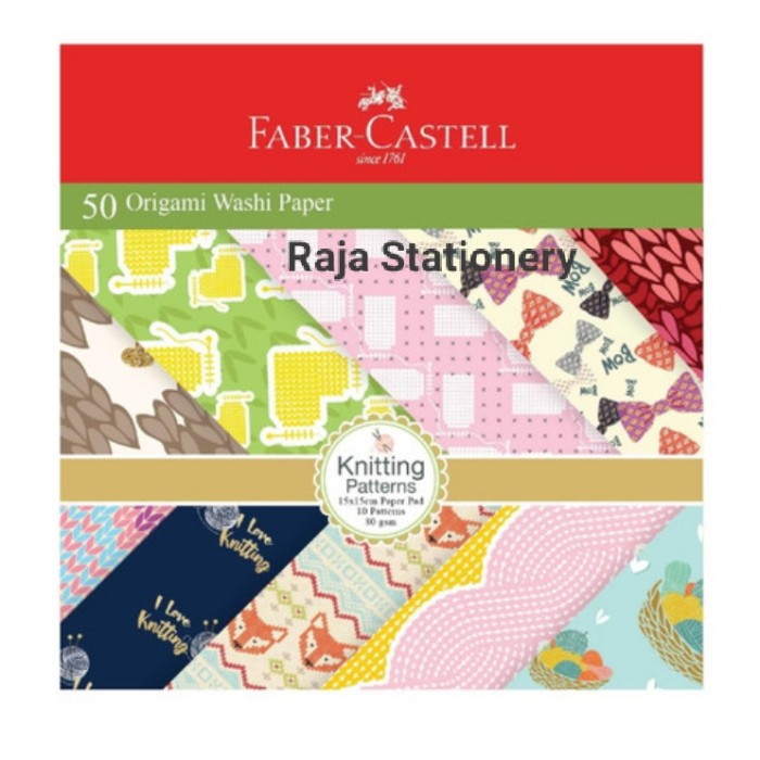 Faber Castell 50 Giấy Washi Paper Knitting Patterns 15x15cm