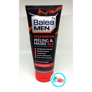 Kem đắp mặt và tẩy da chết cho Nam Balea Men Vulkansten 5in1