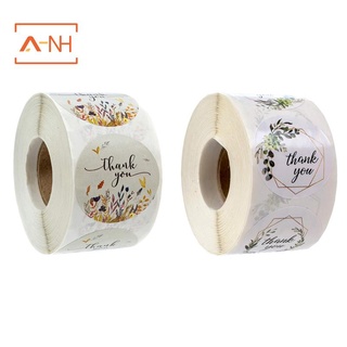 Nhãn dán trang trí bao bì in chữ Thank You độc lạ 1 inch
