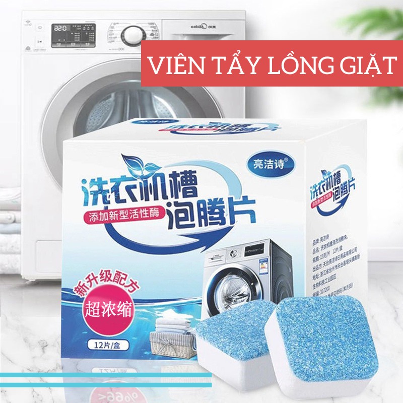 Viên Tẩy Lồng Máy Giặt, Vệ Sinh Lồng Giặt, Tẩy Sạch Vi Khuẩn, Cáu Bẩn Tại Nhà LEON OFFICIAL