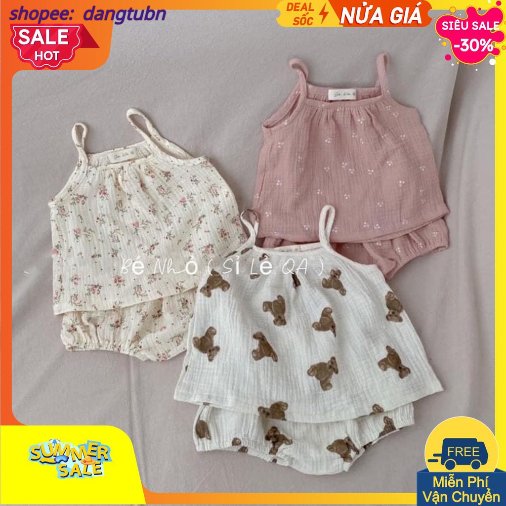 BÁN SỈ SET 3 BỘ 2 DÂY ĐŨI XỐP HỌA TIẾT 3 MÀU CHO BÉ GÁI BG177