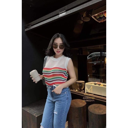 ÁO BA LỖ MONGTOGI LƯỚI PHỐI MÀU