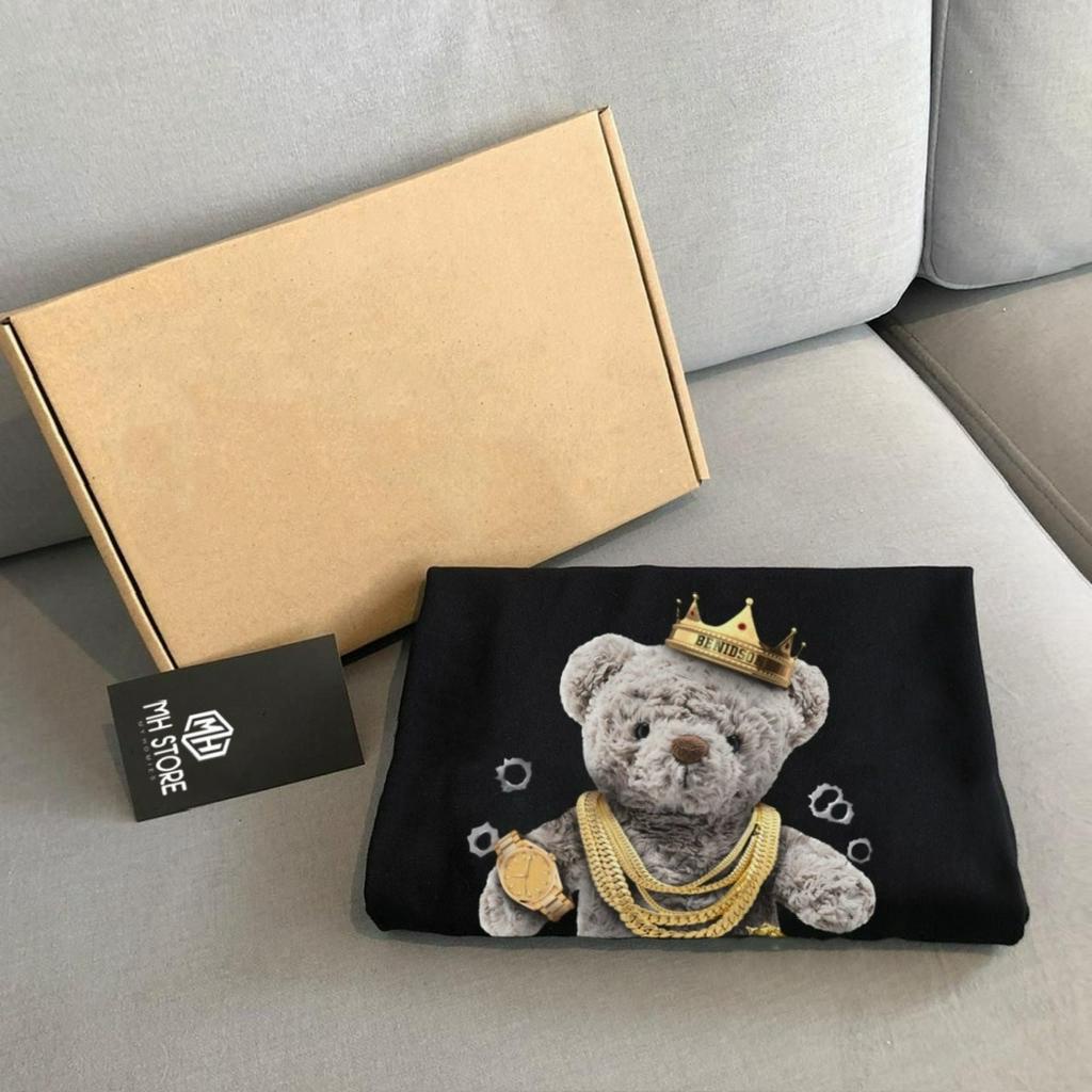 Áo thun Big Size nam 50-120kg cotton dày, mẫu The Bear King - MH Store