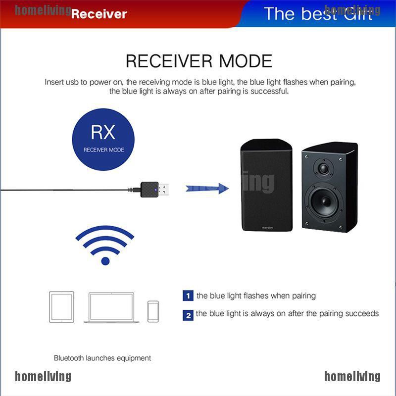 USB Bluetooth 5.0 truyền phát âm thanh cho TV/PC bàn tính