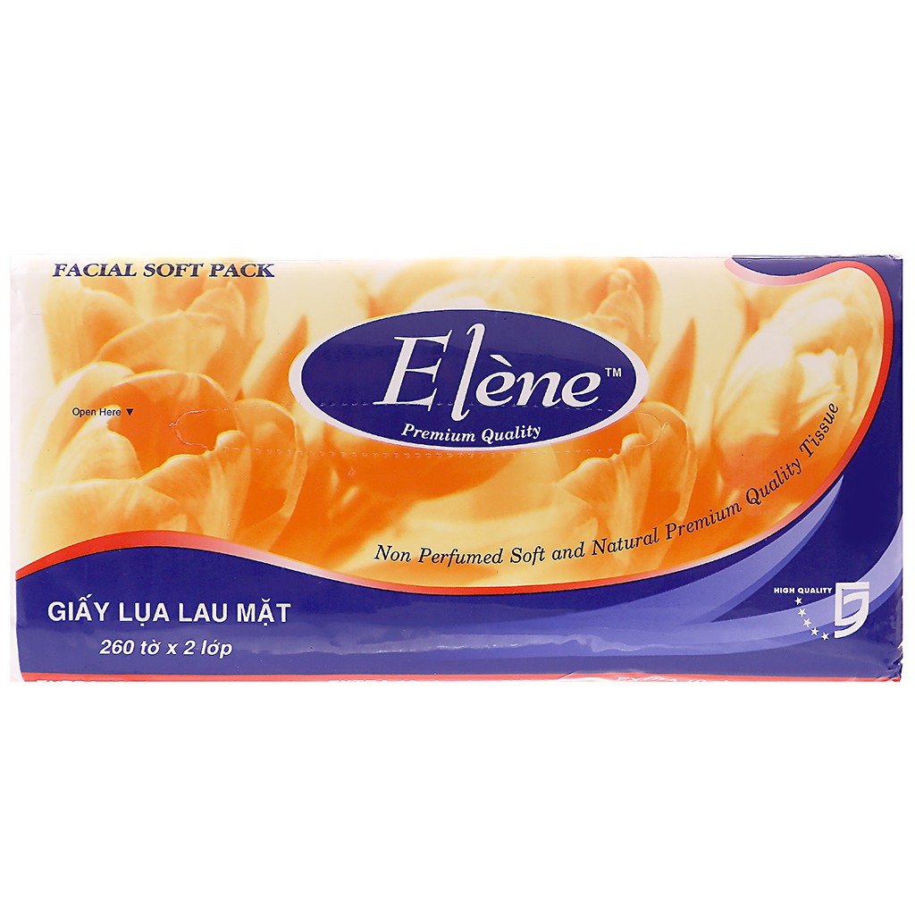 Giấy lụa lau mặt Elène 2 lớp gói 260 tờ