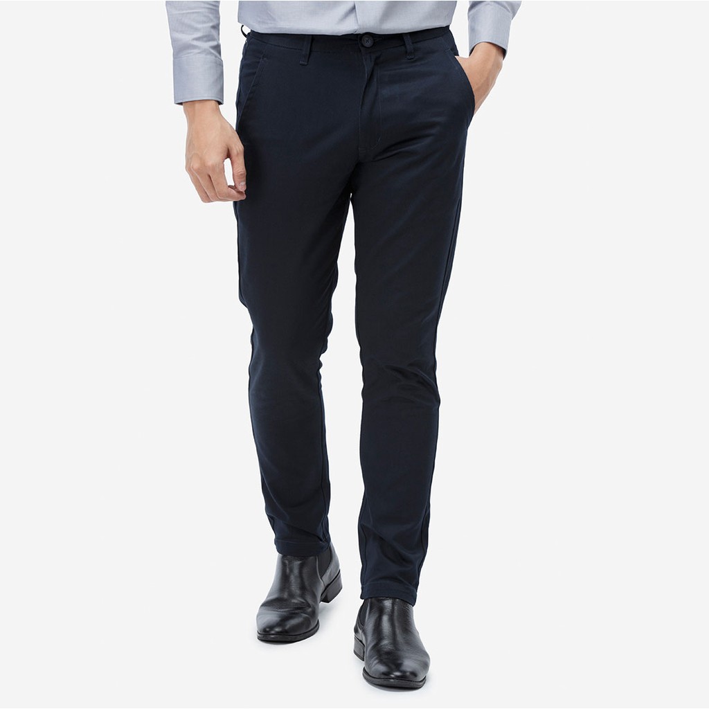 Quần kaki nam Milvus màu xanh đen LZPN001MBL03