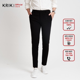 Quần Âu Nam Cao Cấp Local Brand KRIK Dáng Hàn Quốc Côn Họa Tiết Kẻ 1703
