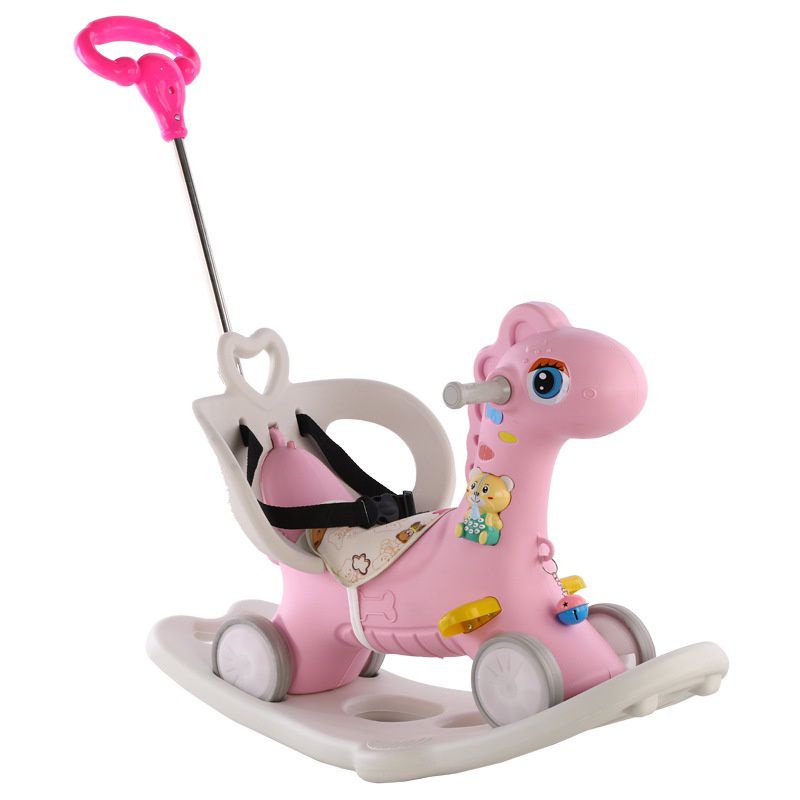 NGỰA BẬP BÊNH CHÒI CHÂN 2 IN 1 CÓ CẦN ĐẨY VỪA BẬP BÊNH VỪA ỦN CHÂN CHO BÉ ( CÓ NHAC)