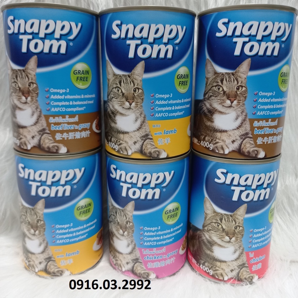 Pate cho mèo Snappy Tom 400g, Pate Snappy Tom