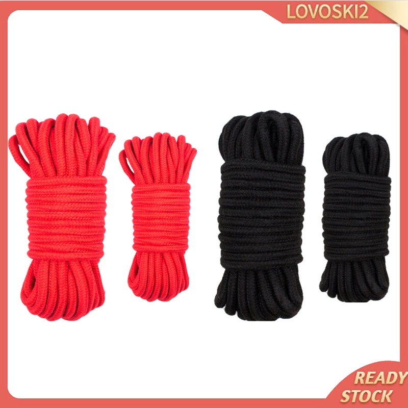 All-Purpose Soft Cotton Rope - 32/65 Feet Length, 1/4 Inch Diameter 10m Red