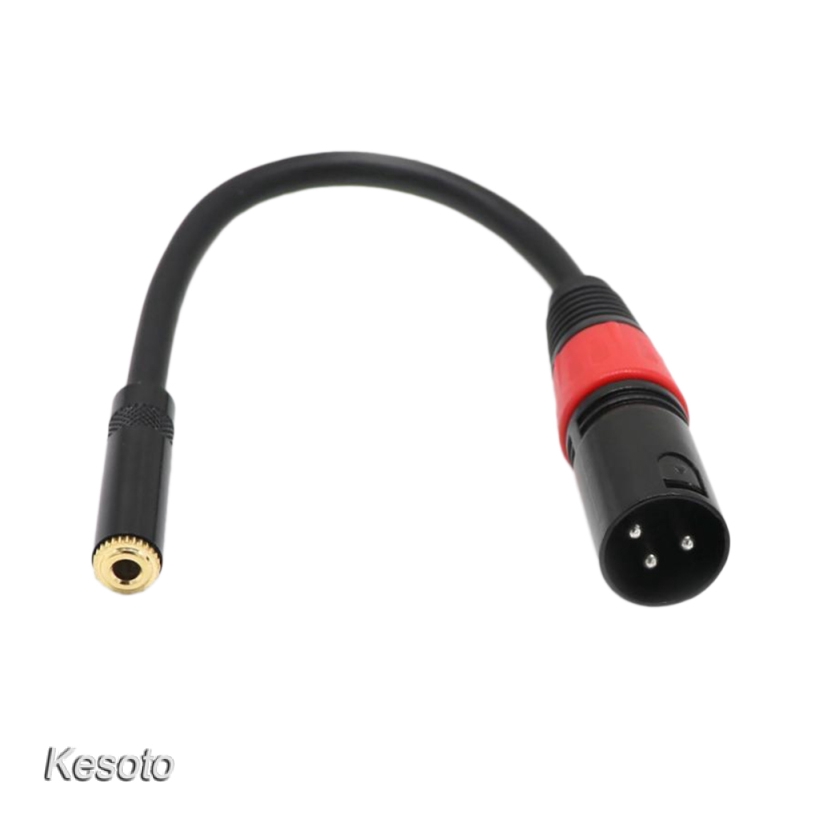 [KESOTO] XLR Male Jack to 3.5mm Female 1/8" TRS Stereo Microphone Audio Cable