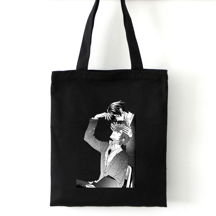 Manga: Túi xách Sasaki và Miyano Túi vải Cotton Túi Tote vải Canvas ❈ ❈ 🇾 ❈ ❈ Túi mua sắm đeo vai có nút