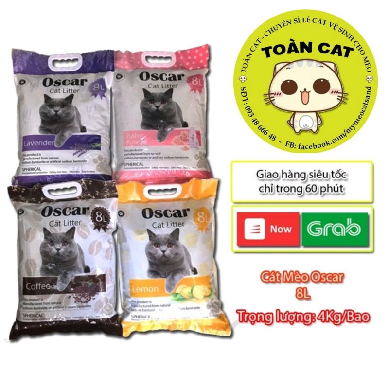 Cát vệ sinh cho mèo Oscar túi 8l- Cát Oscar