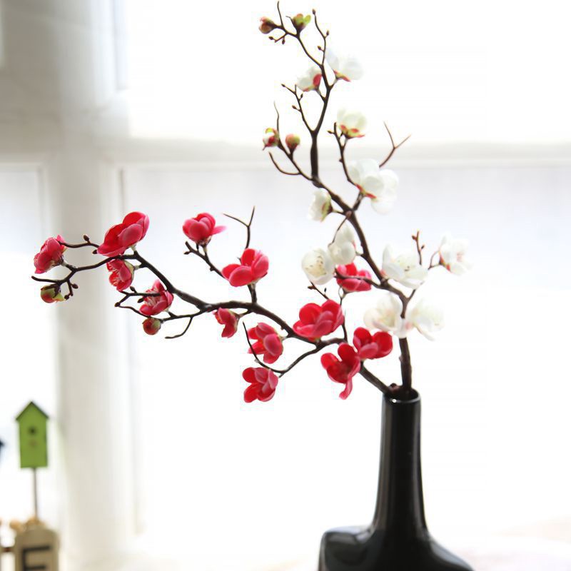 60cm Cành cây hoa anh đào giả dùng trang trí plum blossom wintersweet mùa đông hoa mận