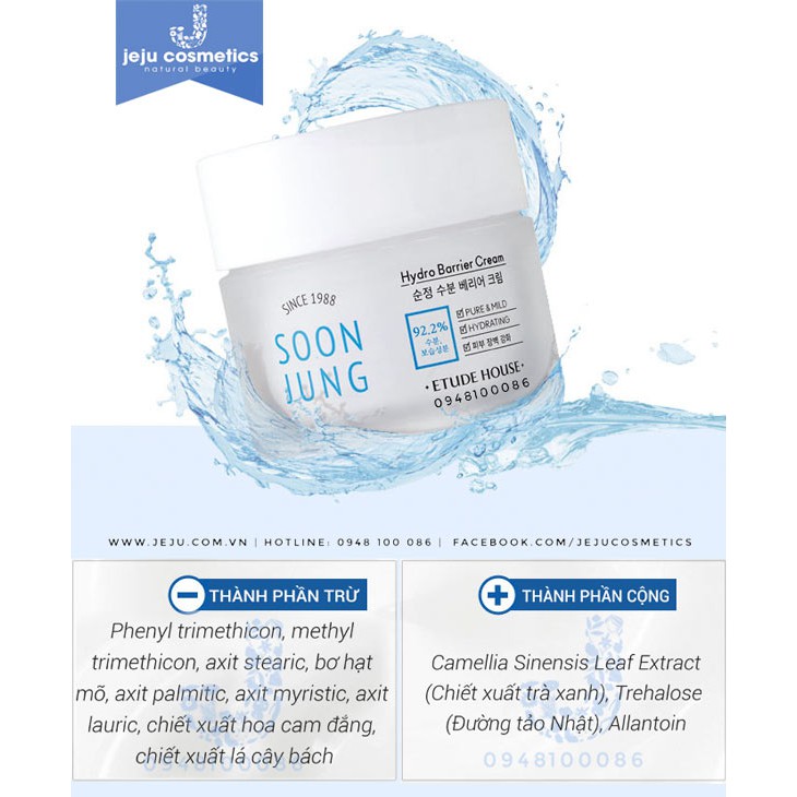 MBC M67 Kem Dưỡng ẩm cho da mụn, nhạy cảm Soon Jung Hydro Barrier Cream