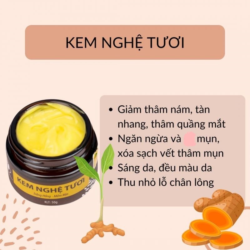 Kem Nghệ Tươi - Trắng Hồng - Mềm Mịn Wonmom 50gr