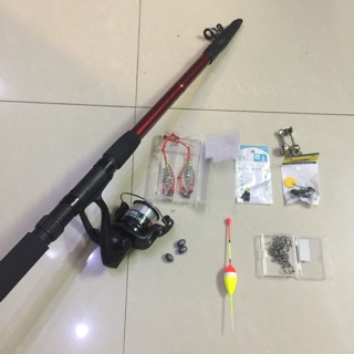BỘ cần câu rút 2,7 m cùng phụ kiện