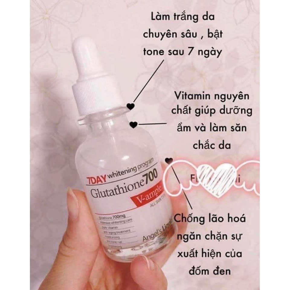 Serum HUYẾT THANH TRẮNG DA 7 DAY WHITENING PROGRAM GLUTATHIONE 700 V-AMPLE 7day