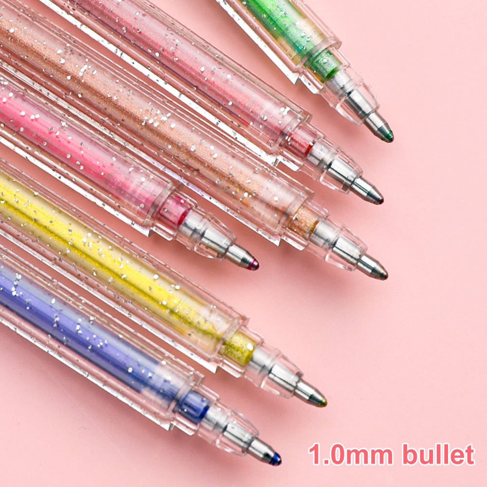18/12/8 màu sắc Bút Kim Loại Huỳnh Quang Gel Bút Long Lanh Óng Ánh Gel Bút Long Lanh Bút cho Màu Vẽ Nguệch Ngoạc Bằng Văn Bản Vẽ thẻ Làm