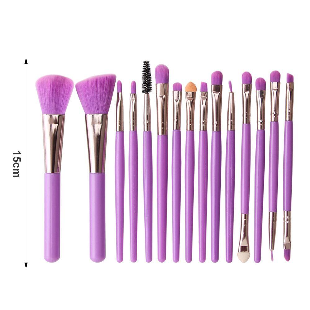 CACTU Bộ 15 Cọ Trang Điểm Lông Mềm