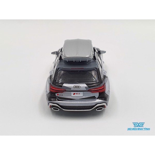 Xe Mô Hình Audi RS 6 Avant 1:64 MiniGT ( Bạc + Roof box )