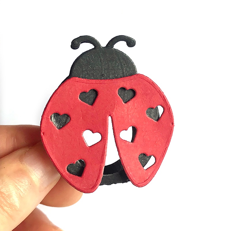 Khuôn Cắt Giấy Kim Loại Hình Bọ Rùa Xinh Xắn Thẻ