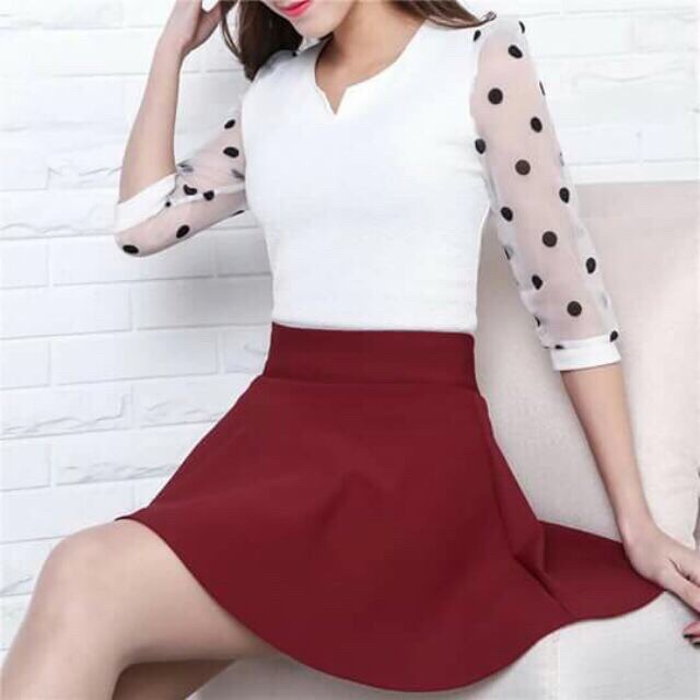 Chân váy xoè vải umi dáng ngắn độ dài 45-50cm | BigBuy360 - bigbuy360.vn