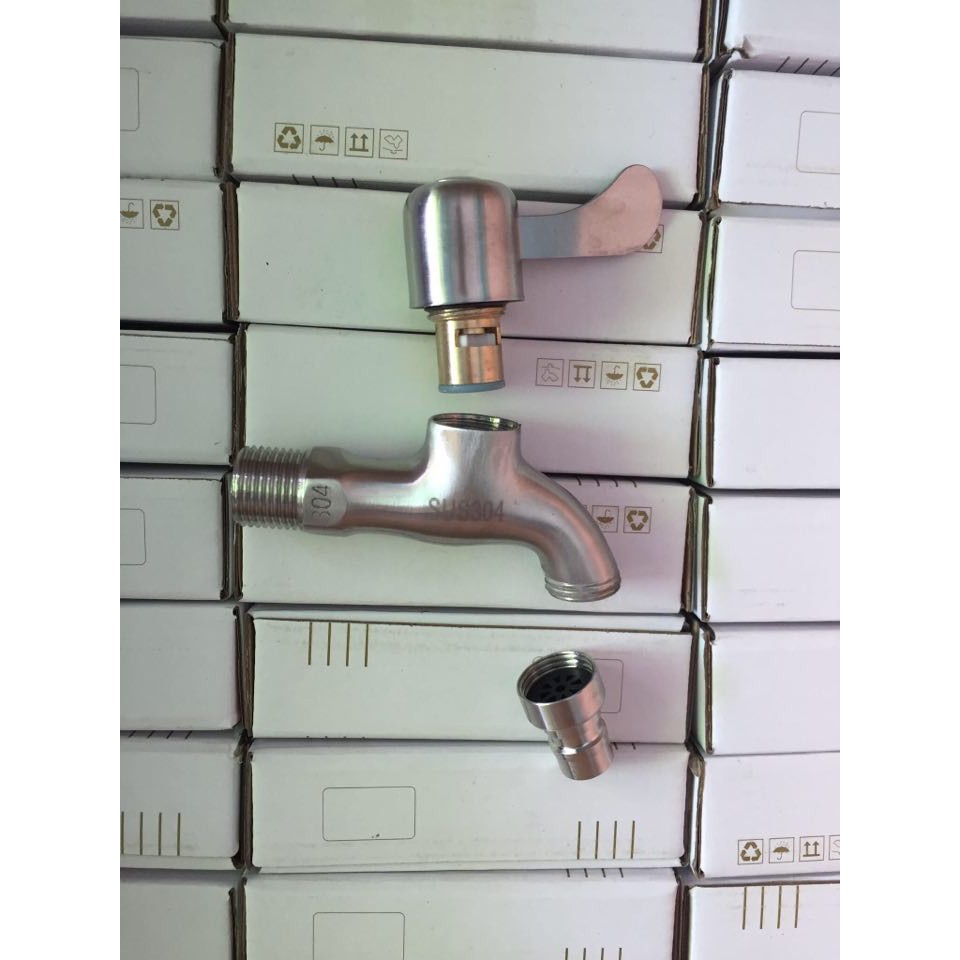 (Chuẩn inox 304) Vòi hồ Inox SUS 304