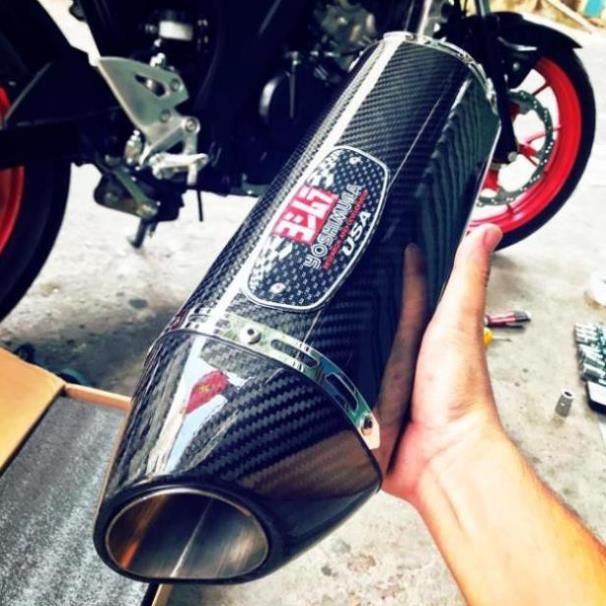 Lon pô độ Yoshimura R77 ful carbon hàng loại 1 - CBR150 GSX150 MT15 R15