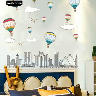 Sticker dán tường hình khinh khí cầu