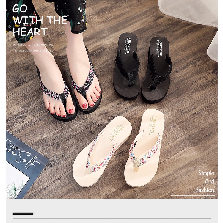 Dép Xỏ Ngón Đế Dày Thiết Kế Đơn Giản Thời Trang Mùa Hè