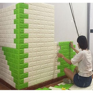 Thảm Xốp Dán Tường Gạch 3D - 70x77cm