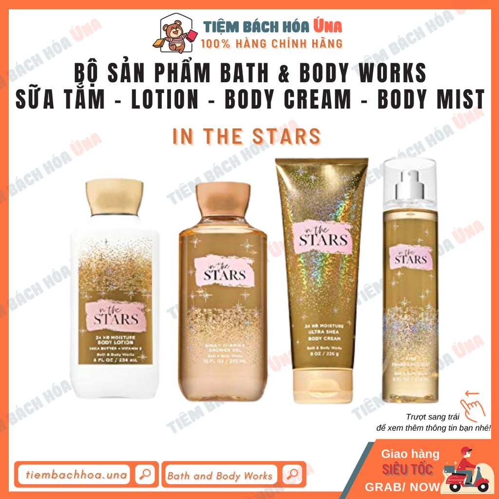 [Bill US] In the stars | Bộ Sản Phẩm sữa tắm dưỡng thể xịt thơm toàn thân Bath and Body Works (BBW)