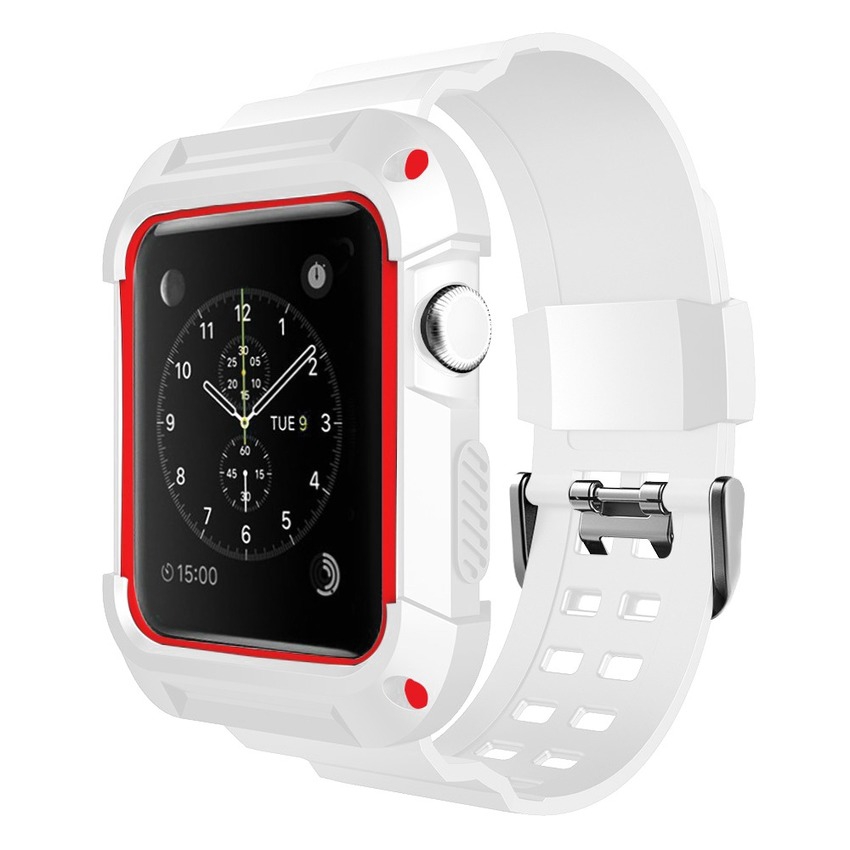 Dây Đeo Đồng Hồ Thể Thao Bằng Silicon Chống Thấm Nước Cho Apple Watch 38mm 42mm Series 3 2 1