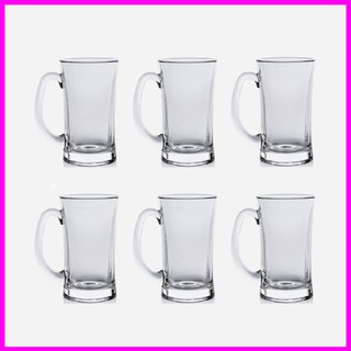 Bộ 6 cốc bia thủy tinh Lugano Mug P00740 – 330ml