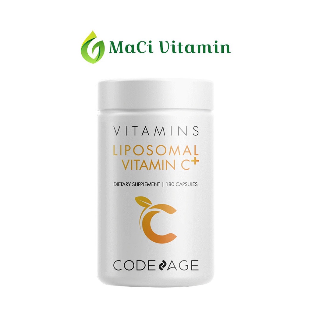 Liposomal vitamin C Codeage Hỗ trợ giảm mụn Chống oxy hóa Tăng hệ miễn dịch 180 viên MaCi