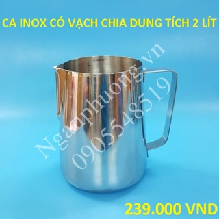 Ca inox có vạch chia dung tích 2 lít