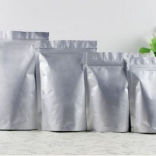 1Kg túi zip đứng 2 mặt bạc