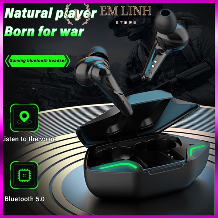 Tai nghe bluetooth không dây giảm tiếng ồn A366 TWS cảm ứng điều khiển cảm biến âm thanh HIFI cho Android iOS