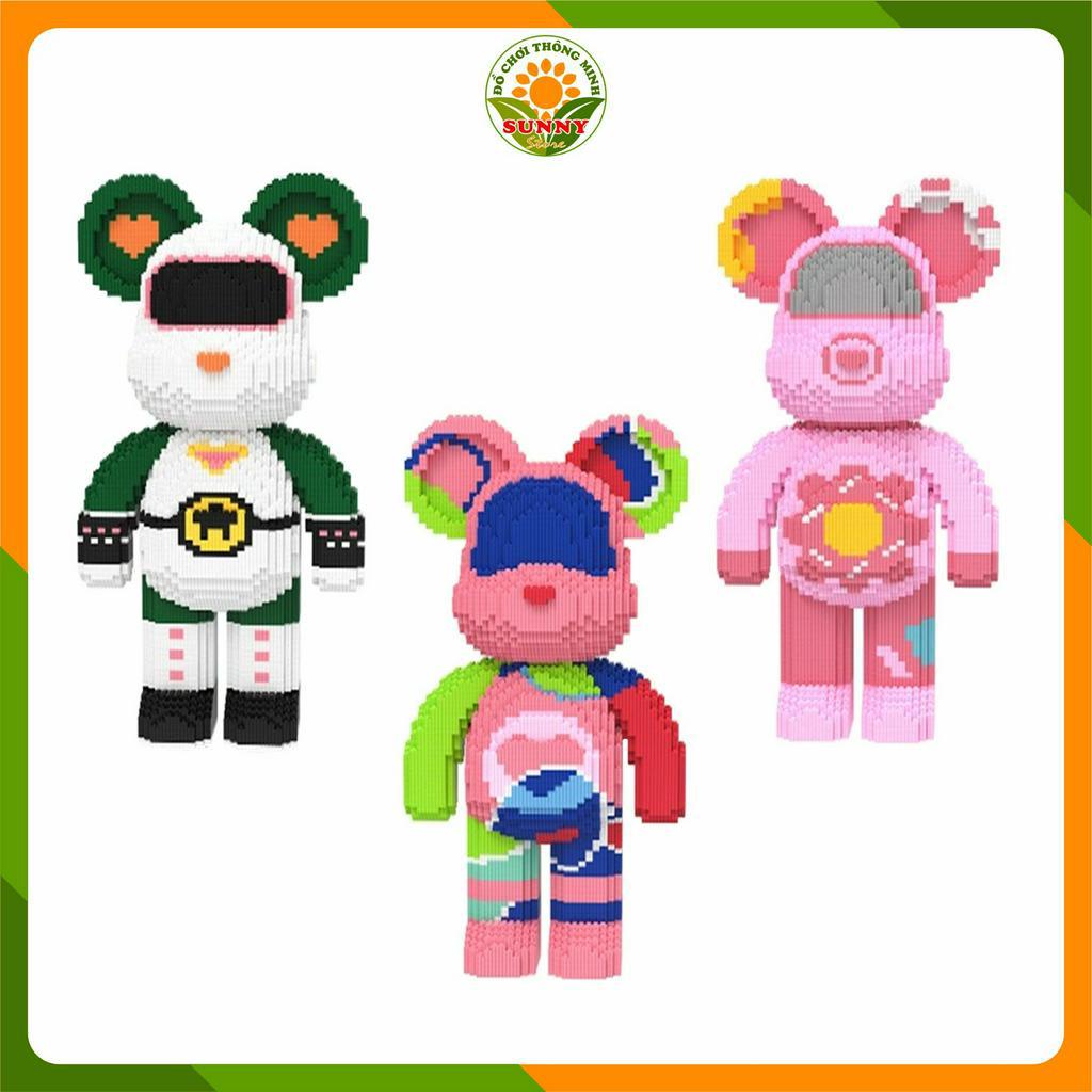 Đồ chơi lắp ghép Gấu Bearbrick Ngôi sao phong cách - Mô hình lắp ghép 3D Gấu Bearbrick - Cao 55cm - 4600+pcs - Sunny