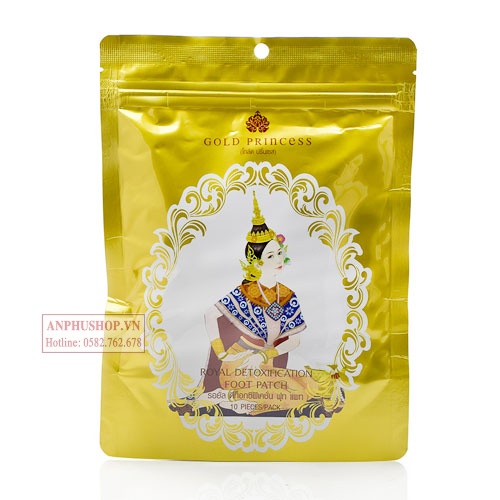 Miếng dán thải độc chân Gold Princess Royal Thái Lan - Hàng chính hãng