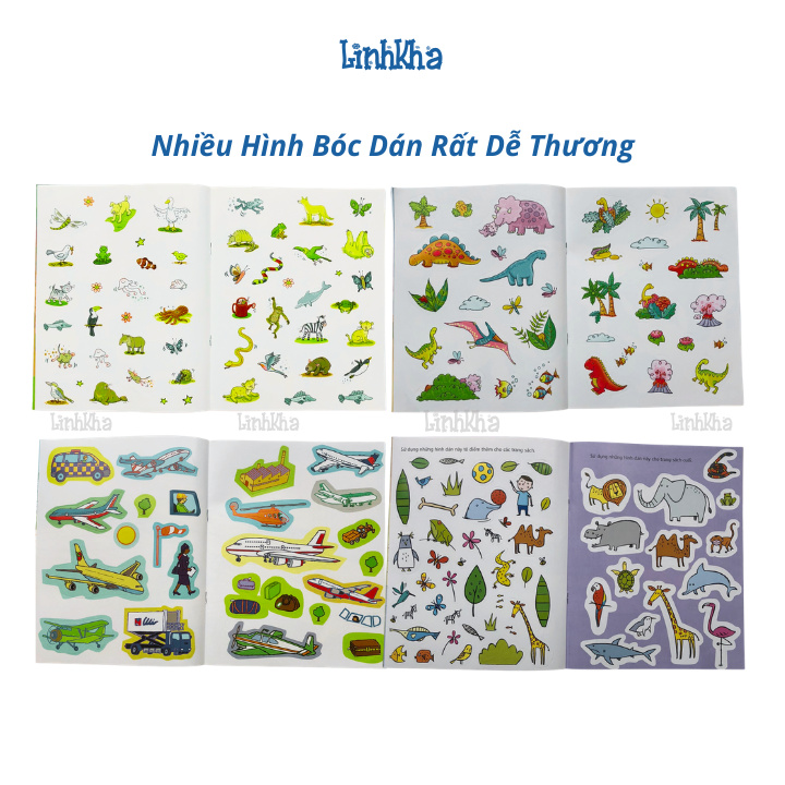 Sách Tô Màu Bóc Dán Cho Bé Vừa Vẽ Vừa Dán Sticker - Đinh Tị