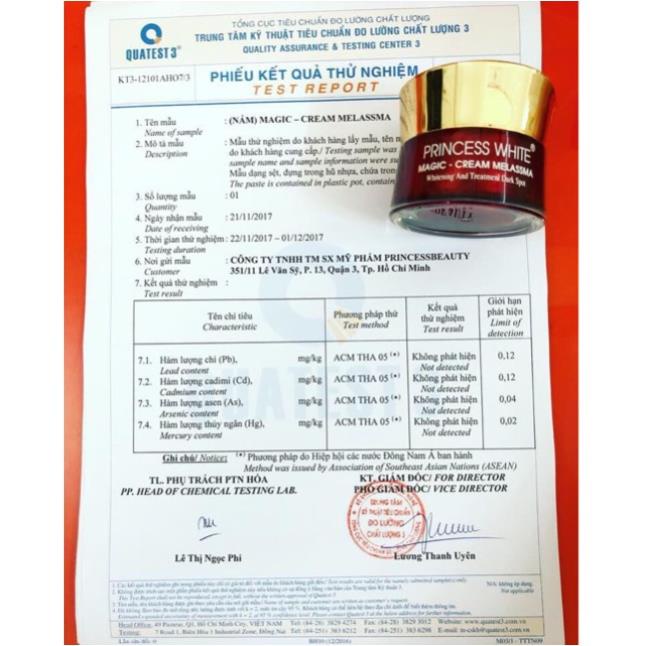 Combo Kem Ngừa Nám Magic & Serum 3in1 Princess White Date 2025