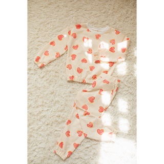 [LITTLE PINK] AMBER SET - Bộ thun da cá mặc nhà bé gái
