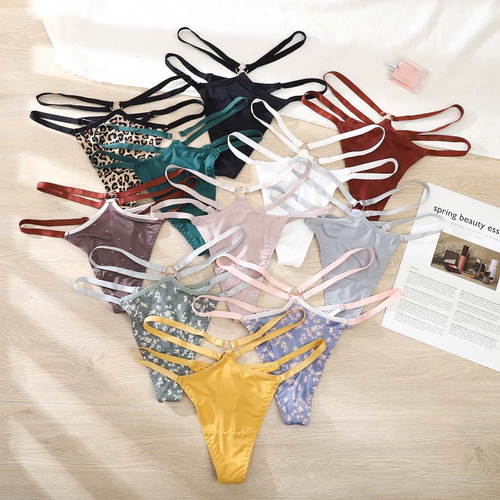 Quần Lót Cotton Lụa Lạnh Không Đường May Màu Sắc Trơn Họa Tiết Da Báo Gợi Cảm Cho Nữ