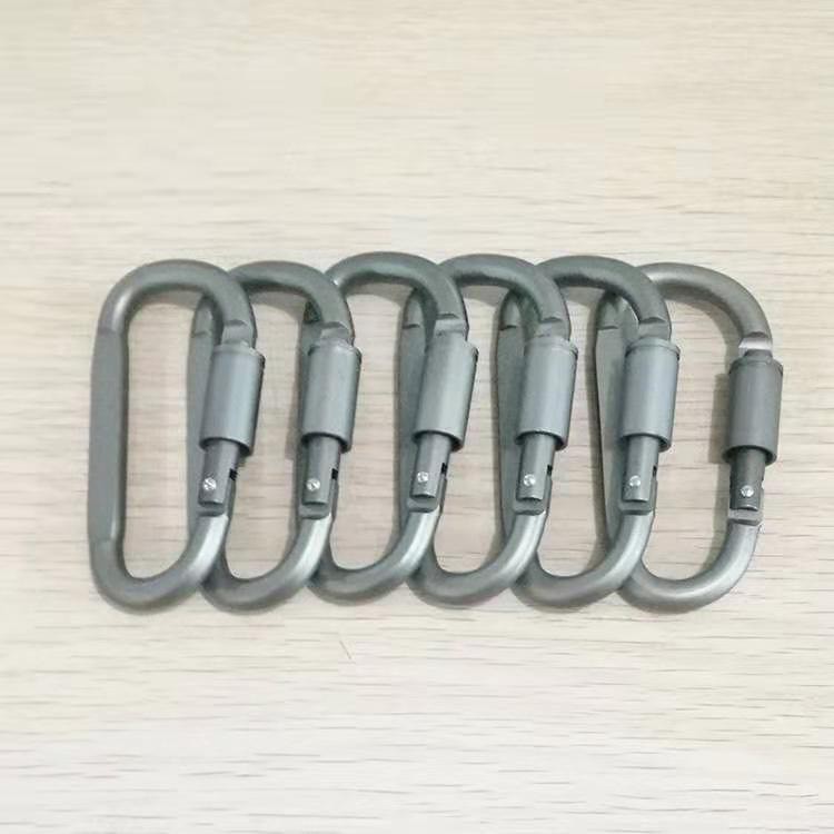 Kho Sỉ HCM-Móc Đa Năng Móc Khóa Nhôm Đi Phượt Carabiner Chữ D Khoá Xoay 8cmtuyển sỉ toàn quốc