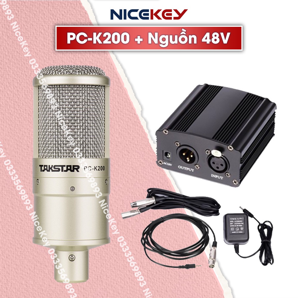 Mic Thu Âm TAKSTAR PC-K200 Chuyên Nghiệp. Micro livestream chính hãng, [BẢO HÀNH] 1 Năm