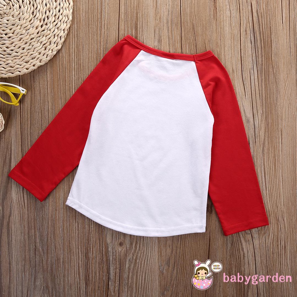 Áo Thun Dài Tay Cổ Tròn In Chữ Thời Trang Cho Trẻ Em Từ 1-6 Tuổi