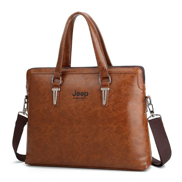 Cặp sách Jeep chất liệu da pu trơn loại 1 siêu bền , cặp sách nam da cao cấp giá rẻ | BigBuy360 - bigbuy360.vn